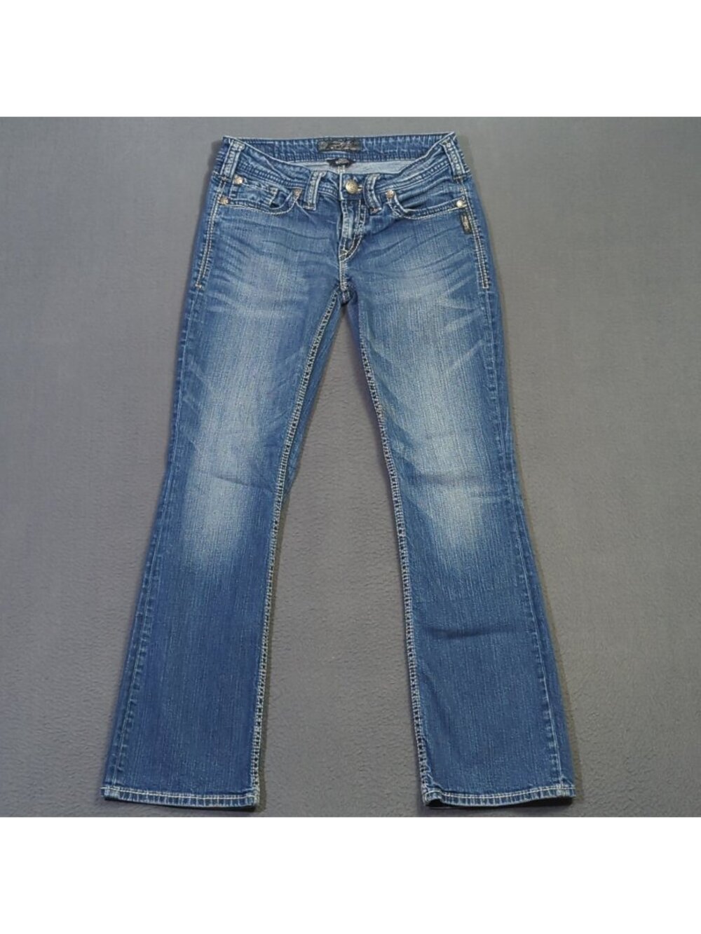 Silver Jeans Women's 28x31 Fits 29x29 Blue Aiko Bootcut Denim